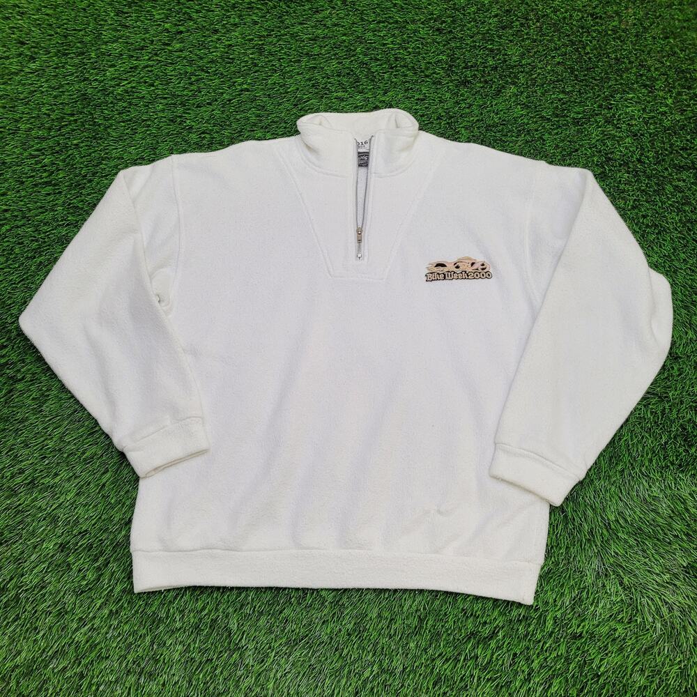 Vintage 2000 Bike Week Biker Sweatshirt Large 23x26 White